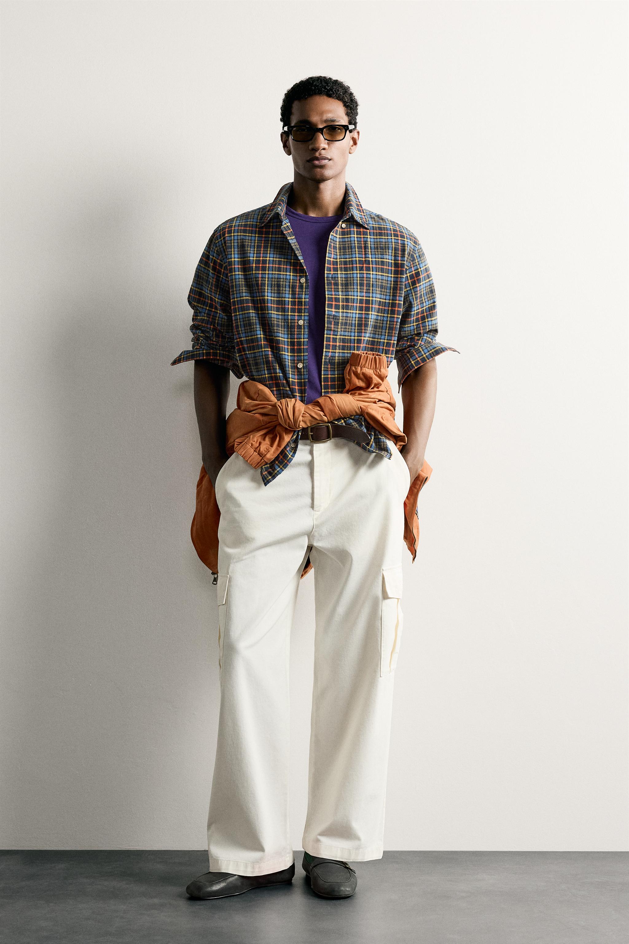 RELAXED FIT PLAID SHIRT